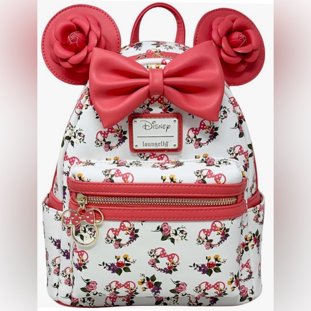 Loungefly Mini Backpack - Disney Minnie Mouse Roses All Over Print